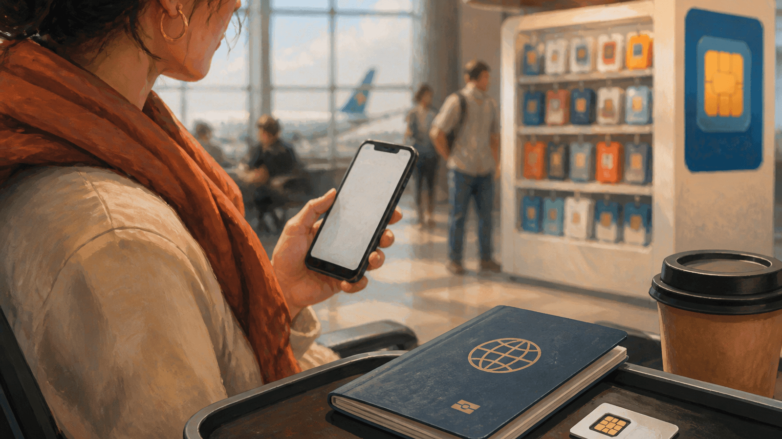 Illustration for eSIM vs your carrier’s travel pack